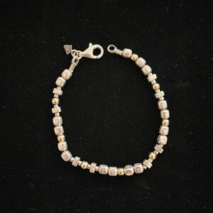 Silpada Sterling Silver and Gold Small Beads Bracelet